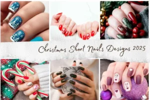 Simple Christmas Nails Short